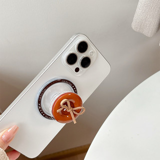 Nút Nơ Màu Tròn Từ Tính Giá Đỡ Điện Thoại Cho IPhone 16 15 14 13 12 Pro Max 14 Plus Có Thể Gập Lại Pop Ring Grip Co Giãn Để Bàn Đứng P2