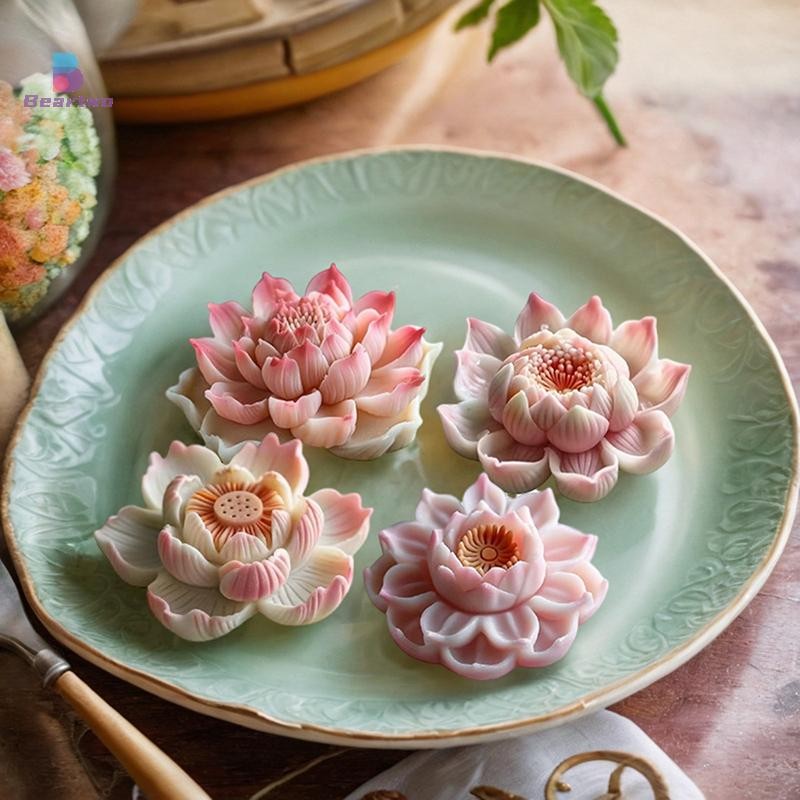 < Beartwo > Khuôn Silicon Hoa Sen 3D Cho Hoa DIY Fondant Cupcake Sôcôla Kẹo Kem Đường Món Tráng Miệng Nến Xà Phòng Thạch Cao Nhựa Khuôn Đẹp