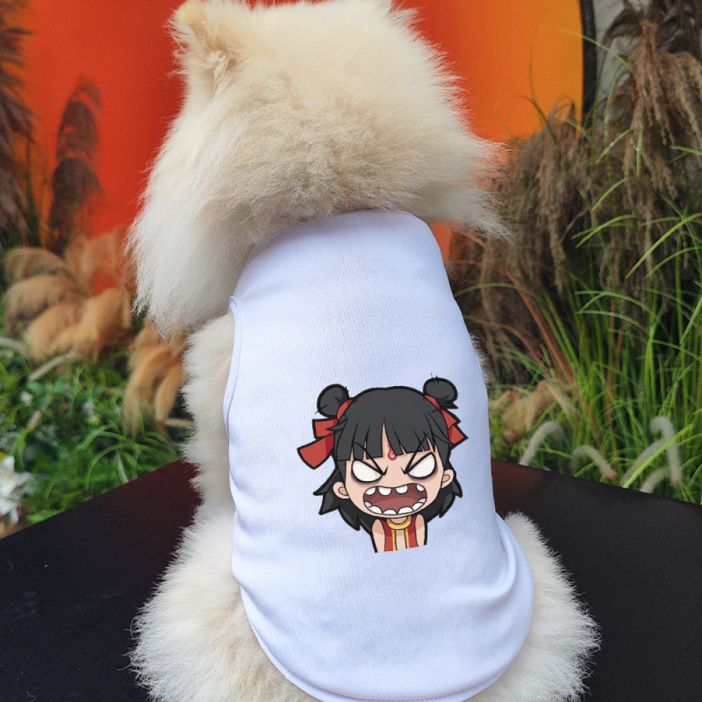✨ Hàng Mới Về ✨ Quần áo chó / mèo S-2XL thoáng khí và thoải mái Áo vest chó in hình Nezha với nhiều màu sắc để lựa chọn