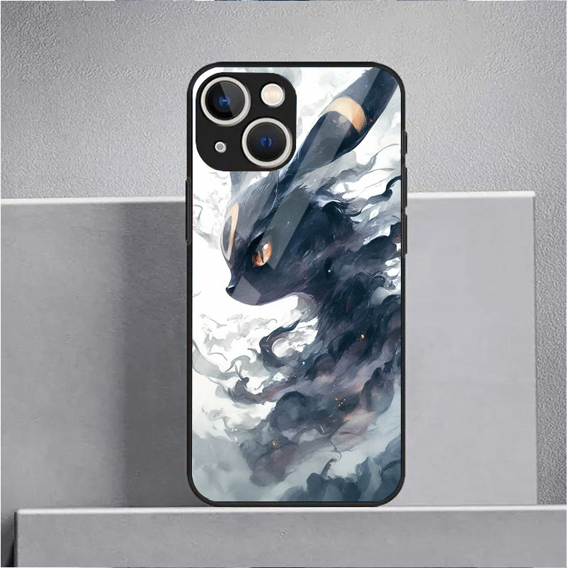 Ốp Điện Thoại Kính Cường Lực Pokemon Umbreon 03 Cho IPhone 16 15 14 13 12 11 Pro XS Max Plus Mini X XR 8 7 6s SE2 / 3