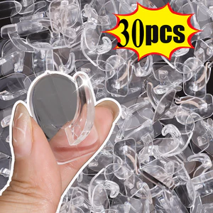 10-30 Cái Móc Mini Traceless - Kệ treo tường Trong Suốt - Chống Thấm Nước, Không Đục Lỗ, Móc Bảo Quản Tự Dính Mạnh - Dụng Cụ Nhà Bếp Phòng Tắm - Cho Chìa Khóa, Túi, Mũ