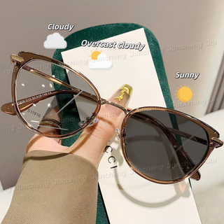 Kính Mắt Phân Loại Photochromic Cho Nữ 0-400 Chống Bức Xạ Mắt Mèo Cận Thị Kính Cho Cận Thị Chống Ánh Sáng Xanh Kính Mắt Đọc Sách