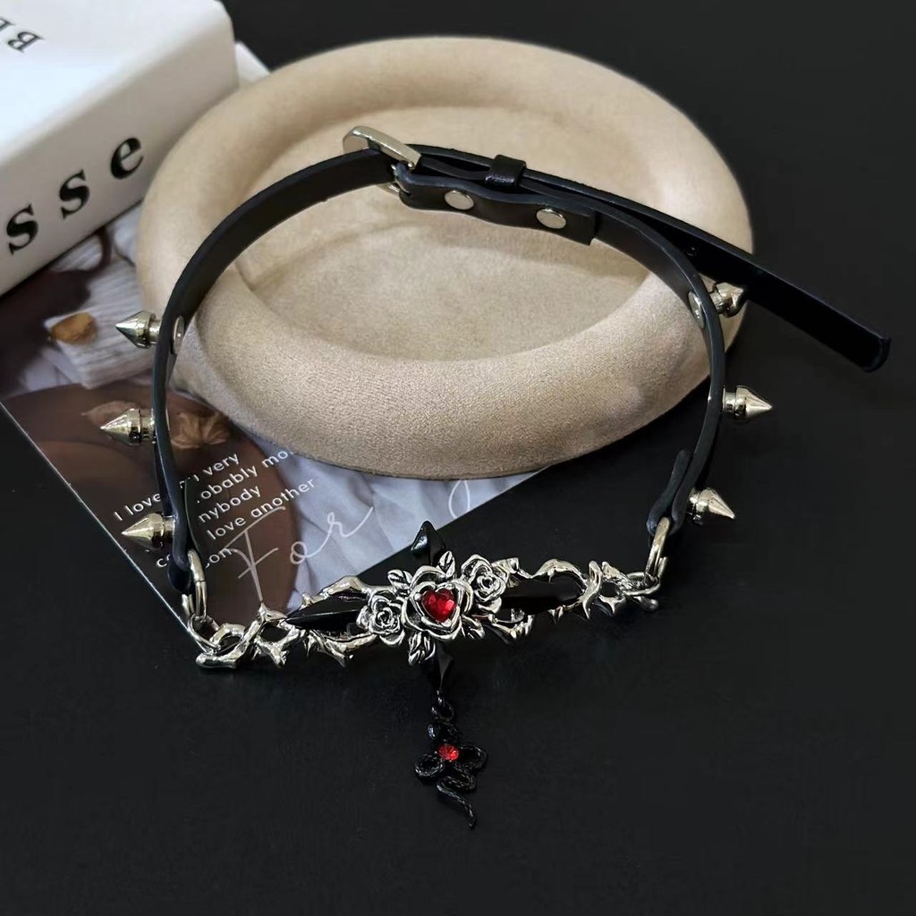 Vòng cổ da rắn cánh quỷ Gothic Punk cho phụ nữ, thiết kế choker ngọt ngào mát mẻ, dây chuyền clavicle choker thời thượng ZTTV