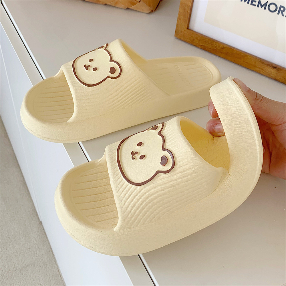 Xixitiao Gấu Dễ Thương Nhà Dép Trong Nhà Phong Cách Mới Mùa Hè eva Đế Mềm Dép Nữ