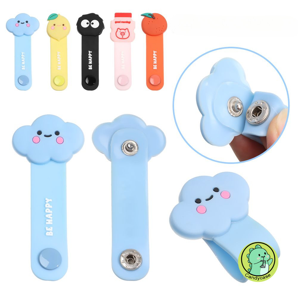 1pc Màu Sắc Ngẫu Nhiên Hoạt Hình Cáp Dữ Liệu Tổ Chức Đa Năng Bảo Vệ Dây Dấu Trang Kẹp Dây Cuộn Dây Dữ Liệu Lưu Trữ Tai Nghe Winder