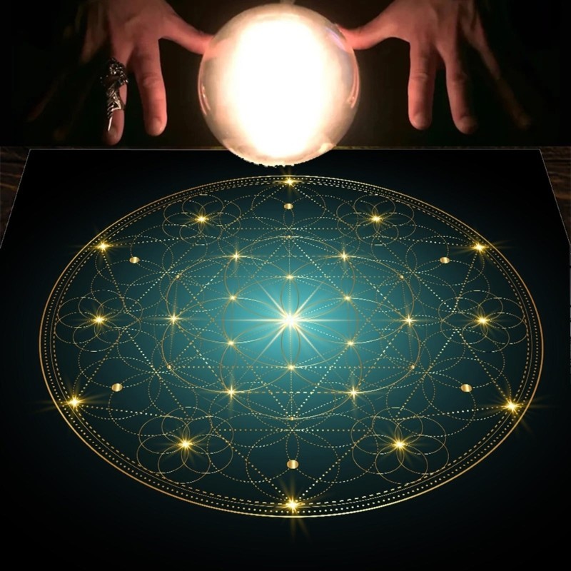 ELEGA Tarot Khăn Trải Bàn Hoa Vải Bàn Cho Bài Đọc Tarot Chống Tràn Chống Vết Bẩn Trang Trí Nhà Bếp