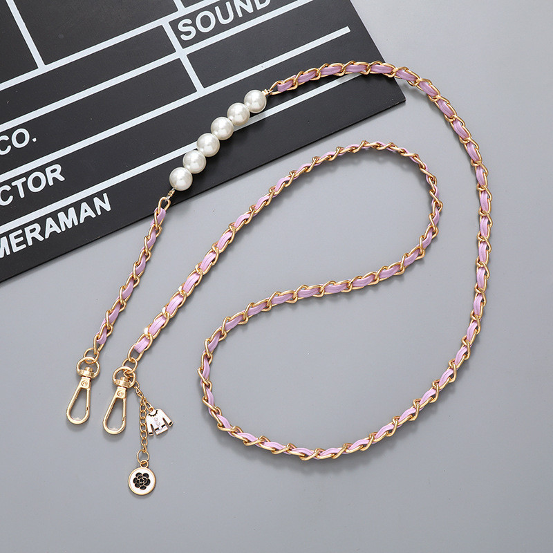Phụ Kiện Điện Thoại Di Động Phong Cách Chanel Dây Ngọc Trai Da Chống Sốc Đeo Ngang Dây Xích Túi Đeo Vai Dây Xích Mặt Dây Chuyền Vỏ Điện Thoại Móc Khóa Chống Mất Dây Dài Mặt Dây Chuyền Điện Thoại Di Động