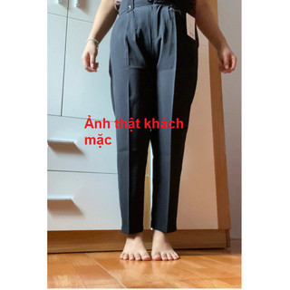 Quần tây nữ lưng cao Xưởng Quần tây 3A dáng baggy cạp cao siêu tôn dáng ống đứng chuẩn đẹp khóa trước đen trắng nâu Q79