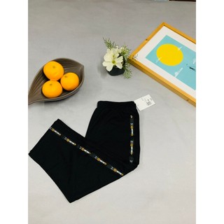 Quần legging ngố, quần nữ ngang gối phong cách thể thao vải thun cotton dày đẹp freesize 55kg .