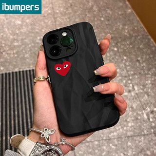 ibumpers Ốp lưng Iphone đơn giản Hàn quốc CDG hình trái tim couple Ốp điện thoại Mỏng Silicone Mềm Chống bẩn Chống Sốc Cho Iphone 15 14 12 13 11 Pro Max IP 7 8 Plus Iphon X XS XR Xs Max