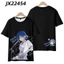 SY3 Becchi The Rock Yamada Ryo Cosplay vải 3D mùa hè Áo thun ngắn tay Anime YS3