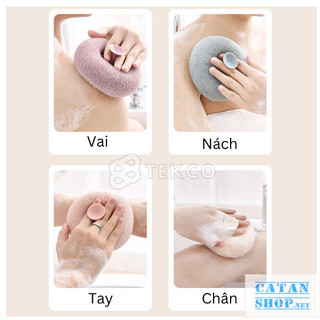 Cục Bông Tắm Massage Gắn Tường, Tẩy Da Chết, Bông Tắm Tròn GD818-BnTam
