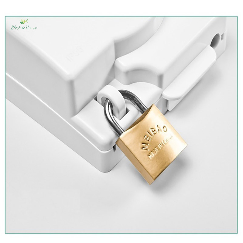 [Nhà Điện] Ổ Cắm Treo Tường Có Thể Khóa Hộp Chống Bụi Chống Thấm Nước Ngoài Trời 86 Loại mới