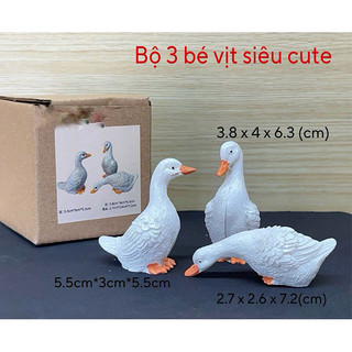 Bộ 3 Bé Vịt Cute Trang Trí Bể Cá Cảnh