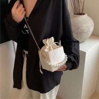 Túi đeo chéo đeo vai WOAY, Túi xách dây chuyền thời trang cổ điển bằng da PU, Quà tặng Túi xách dây rút phù hợp Túi thắt lưng Túi xách nữ