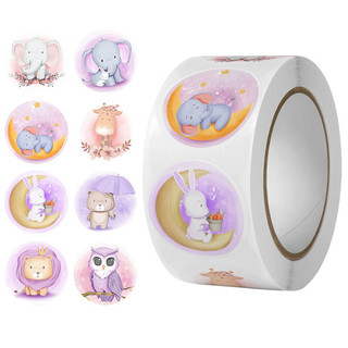 Cuộn 500 Sticker - Hoạt Hình Ngộ Nghĩnh, Quà Tặng, Chúc Mừng Sinh Nhật, Anime [41-50]