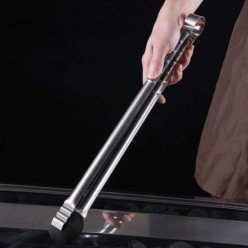 Gcdhome 45CM kẹp nướng inox dài cho cắm trại ngoài trời, nhà bếp, hỗ trợ nấu ăn