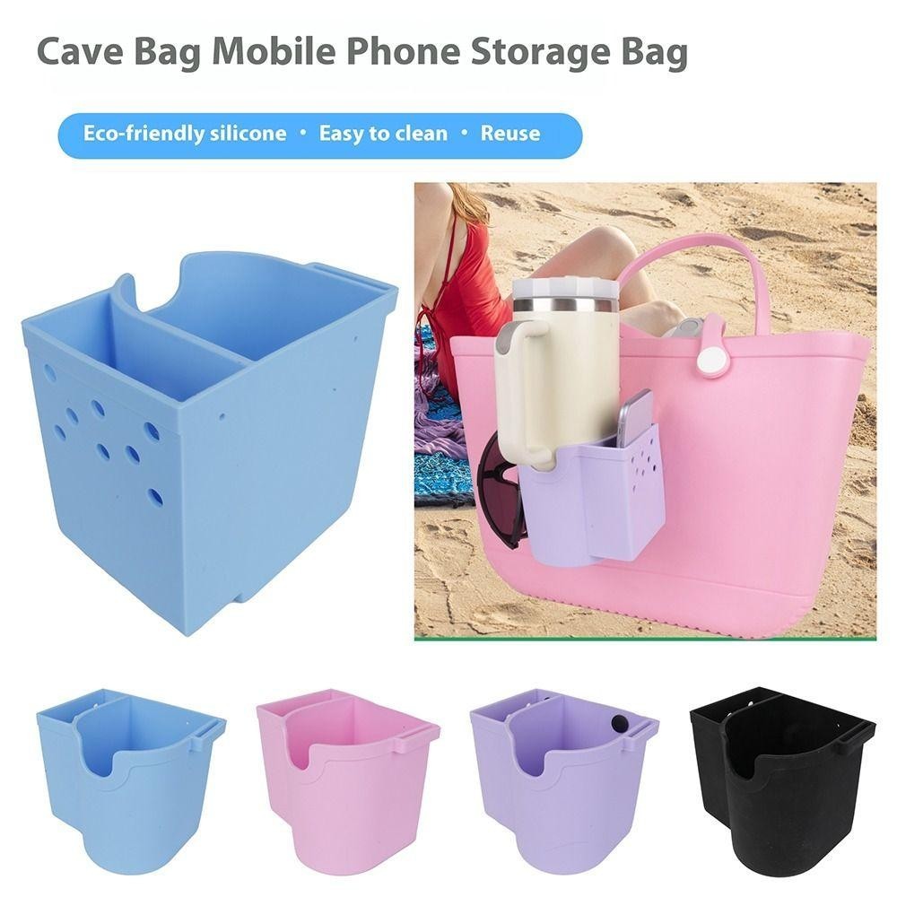 Giá đỡ điện thoại HOBBYIN, Túi đựng đồ chống nước mềm, Giá đỡ cốc nước silicon đa chức năng cho túi Bogg cho túi Bogg