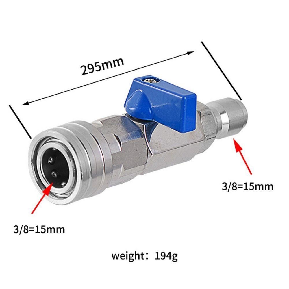 NOTE1 1 Bộ Van Bi, Cho Máy Giặt Điện Công Tắc Lưu Lượng Nước Máy Giặt Đầu Nối Nhanh, Van Điều Khiển Ống Inox Áp Lực Cao 3 / 8 1 / 4 Inch