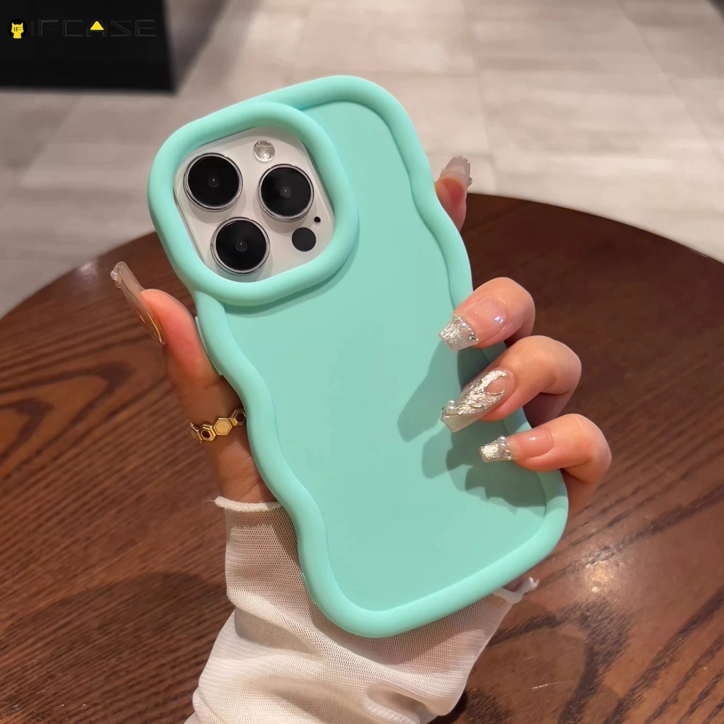 Dành Cho OPPO Reno 11 F 10 Pro 11F 11A A 8 8T 8Z 7Z 7 Lite 4G 5G Ốp Điện Thoại 3D Stereo Wave Macaron Nhiều Màu Sắc Kẹo Mờ Mờ Dễ Thương Đơn Giản Vỏ Silicon Mềm