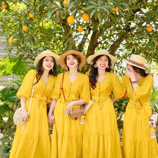 SET ÁO SƠ MI CROPTOP CHÂN VÁY MAXI TƠ ĐŨI CAO CẤP VN