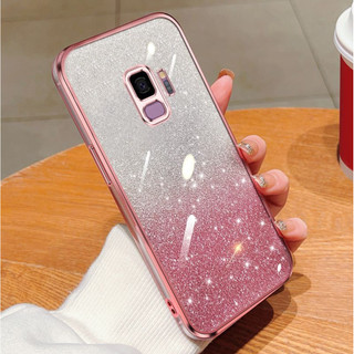 Vỏ Samsung s9 SM-G9600 SM-G960U1 SM-G960N SCV38 SM-G960X SC-02K Vỏ bột lấp lánh gradient đầy màu sắc mạ điện Vỏ mềm trong suốt chống rơi vỏ điện thoại