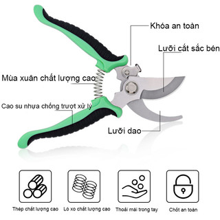 Kéo cắt tỉa cành, kéo cắt tỉa cây cảnh,Trọng lượng nhẹ Kéo làm vườn Kéo cắt tỉa Tỉa cây Kéo hái trái cây