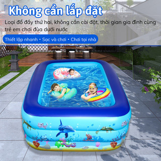 Hồ Bơi Cho Bé Bunnies Mặt Đáy Thiết Kế Chống Trượt Dễ Bơm Xả Gấp Gọn Tiện Lợi Không Gian Rộng Rãi, Nhiều Size Lựa Chọn