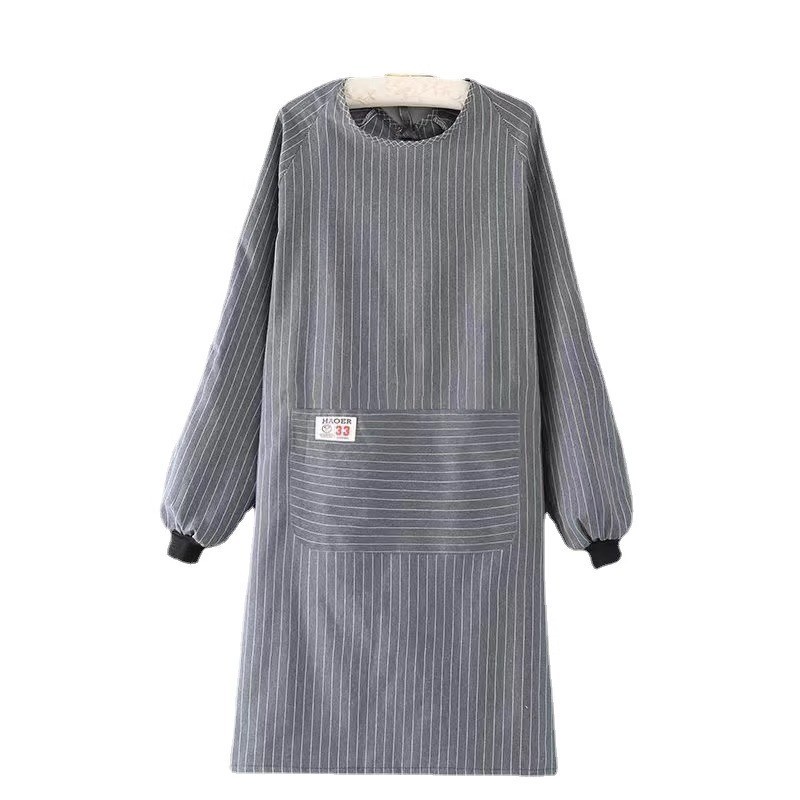 Dài Tay Dày Tạp Dề Cotton Nữ Hộ Gia Đình Nấu Ăn Nhà Bếp Smock Chống Bẩn Thoáng Khí Phục Vụ Phục Vụ Công Sở Quần Áo Người Lớn Tạp Dề