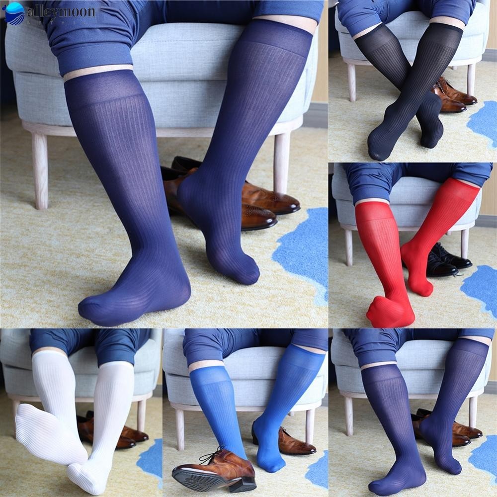 Oto Nam Sọc Rộng Ngón Chân Sheer Kinh Doanh Tất Lụa Cao Mỏng Thoáng Khí