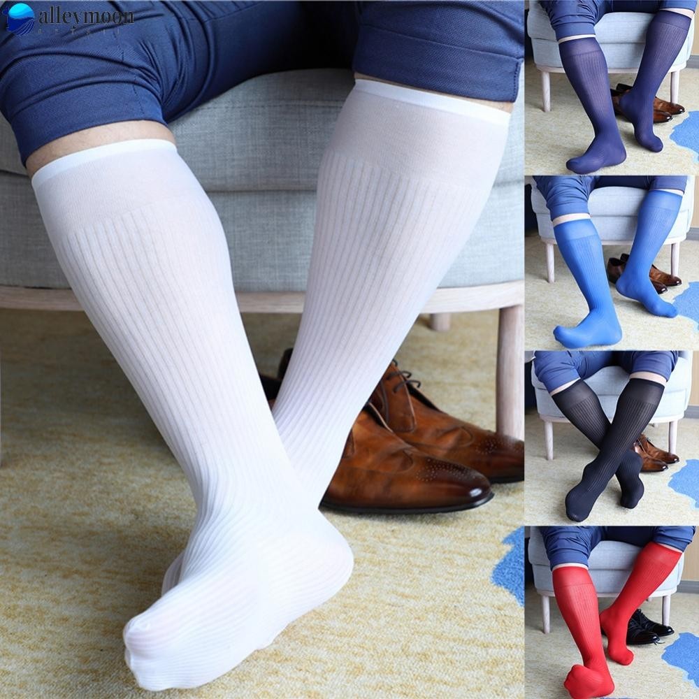 Oto Nam Sọc Rộng Ngón Chân Sheer Kinh Doanh Tất Lụa Cao Mỏng Thoáng Khí