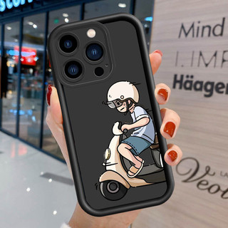 Xe Máy Angry Girl Cặp Đôi Dành Cho IPhone 16 15 14 13 12 11 Pro ProMax XS XR XSmax Mini 6 6s 7 8 + Plus SE 2020 Vỏ Mềm Silicon DCJT