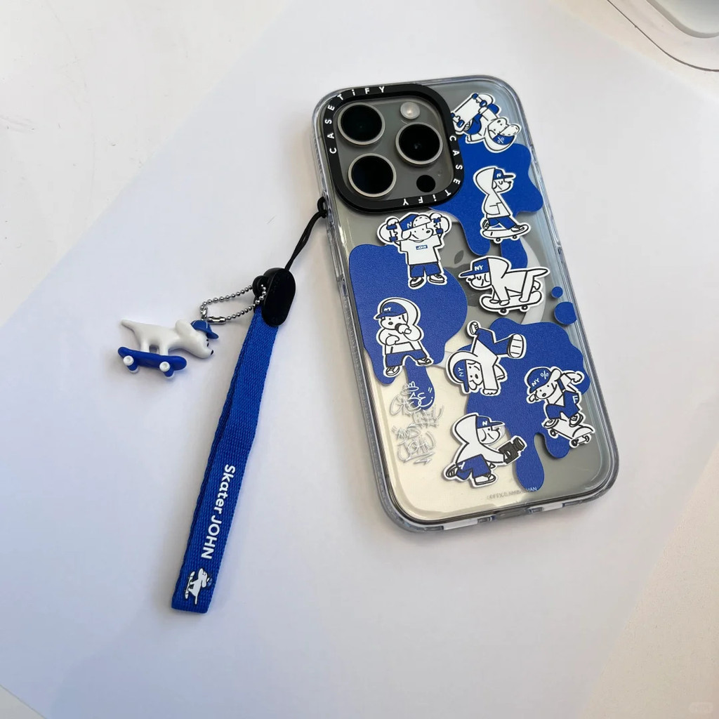 Casetify X Skater JOHN CASETiFY & JOHN (sơn) ốp lưng từ tính, mặt sau acrylic cứng, viền TPU, tương thích Apple iPhone 13/14/15 Pro Max