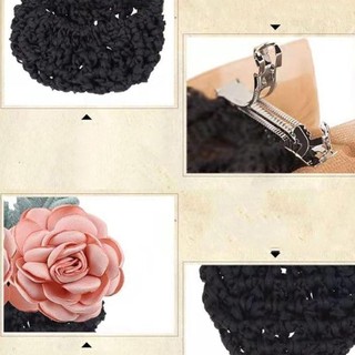 Vỏ bọc tóc hoa SMILE, Phụ kiện tóc hoa Snood Hairnet Hair, Mũ đội đầu tóc có thể tháo rời Barrette với cho nhân viên khách sạn ngân hàng