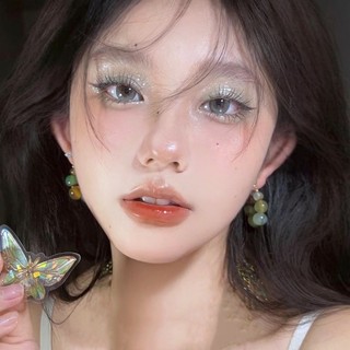 1 chiếc vòng cổ bướm xanh dát kim cương chuỗi xương đòn tua rua nhiều lớp cao cấp