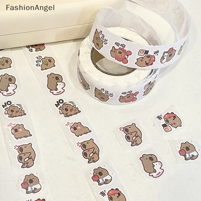 Fashionangel 500 Chiếc Hoạt Hình Capybara Miếng Dán Đề Can Trang Trí DIY Điện Thoại Notebook Vali Laptop Tủ Lạnh Trẻ Em Miếng Dán TH