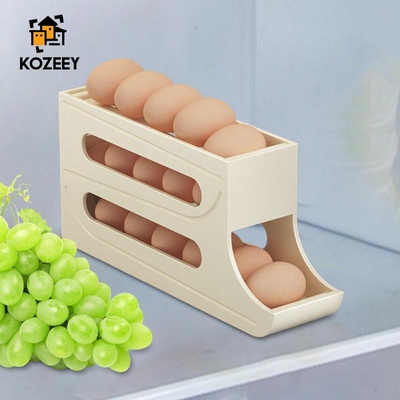 Giá Đỡ Trứng Hộ Gia Đình Khay Trứng 3 Tầng Dung Tích Lớn Tiết Kiệm Không Gian Trứng Tổ Chức Cho Tủ Đồ Ăn Nhà Bếp