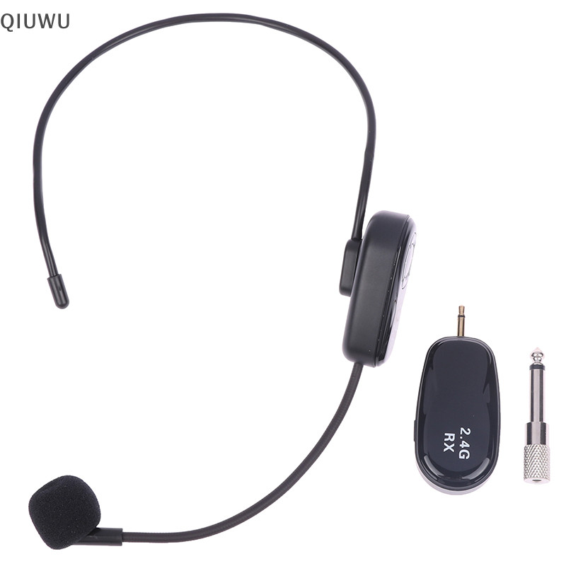 Tai nghe QIUWU Bộ phát micrô không dây 2.4G có đầu thu cho bộ khuếch đại giọng nói.