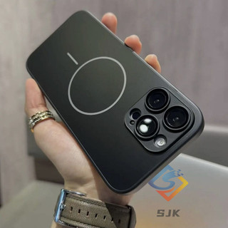 Ốp bảo vệ từ tính AG Matte Glass tương thích cho iPhone 16 Pro Max 11 12 13 14 15 Pro Max 15plus 16plus với vỏ bảo vệ mềm chống rơi màng ống kính