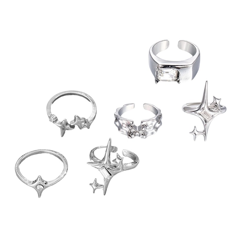 Nhẫn đôi Zircon sành điệu COO di động để mặc hàng ngày và những dịp đặc biệt