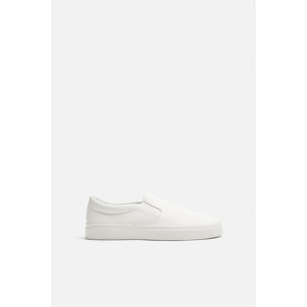 [Chính hãng] Giày sneaker slip on Zara chính hãng All White Classic - Trắng Dáng cổ điển