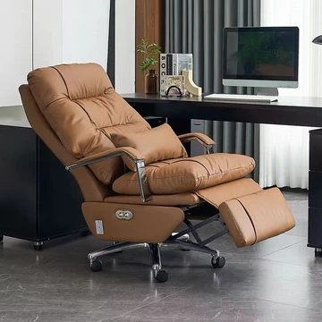 🔥Ghế giám đốc điện, ghế văn phòng bọc da thoải mái, ghế massage ngả lưng, ghế công thái học04