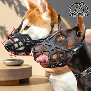 【Pet House】Nhựa Mềm Rọ Mõm Chó Chống Cắn Phụ Kiện Cho Thú Cưng Lưới Thoáng Khí Phụ Kiện Chó