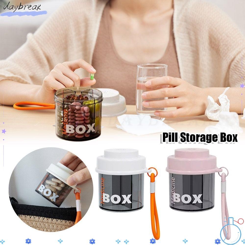 Thuốc DAYBREAK, Dây buộc có nắp Hộp đựng thuốc, Hộp đựng thuốc có thể xoay cửa sổ trực quan