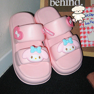 Xixitiao Sanrio Chính Hãng Co-Branded Dễ Thương Giai Điệu Giày Sandal Thời Trang Dép Nữ Mùa Hè Trong Nhà Ngoài Trời Đế Mềm Thoải Mái Flip-F