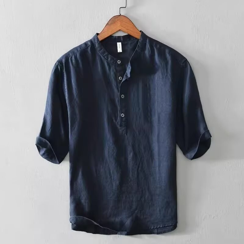 M-8xl Nhật Bản Cơ Bản Áo Sơ Mi Polo Nam Plus Size Top Trơn Dáng Rộng Tay Ngắn Quá Khổ Áo Sơ Mi | BigBuy360 - bigbuy360.vn