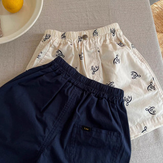 Quần sooc trẻ em thêu chữ cho bé trai cotton quần 5 Phân trẻ em mẫu mới mùa hè