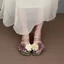phong cách Hàn Quốc Dép sandal nữ hoa tiên nữ êm chân quai ngang đi biển mẫu hot