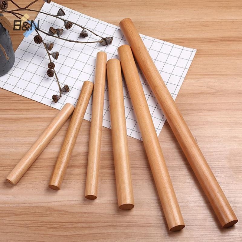 B & N 1Pc Cán Gỗ Làm Bánh Mì Bánh Bao Bánh Kẹo Bánh Quy Dụng Cụ Bánh Ngọt Cuộn Bột Con Lăn Dụng Cụ Nhà Bếp.