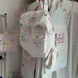 Ba lô trái tim bé gái Nhật Bản Ba lô dung tích lớn hoa có giá trị cao